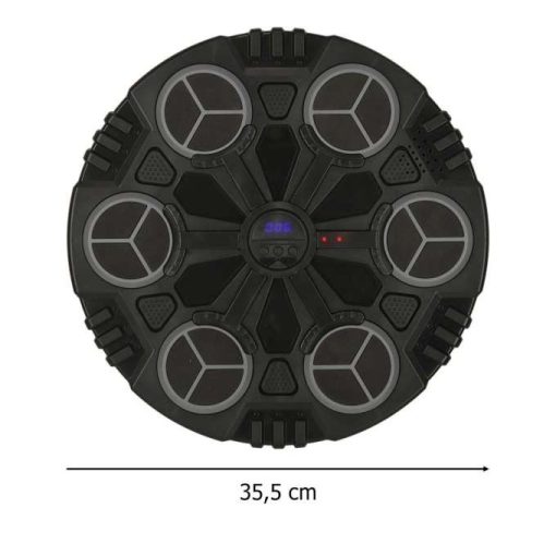 Falra szerelhető boxedzőpad zenével, Bluetooth LED-del és USB-vel