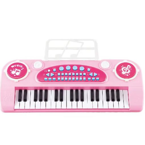 Gyerek billentyűzet interaktív zongora orgona 37 billentyű mikrofonállvány kék