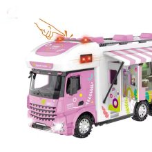 Távirányítós lakóautó 2,4 GHz-es távirányítós autóhangok, fények, kiegészítők rózsaszín