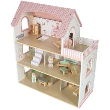 LULILO Peonio 70cm LED rózsaszín fa babaház