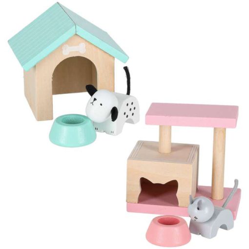 Babaház bőröndben, kiegészítők, fa bútorok