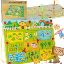 Mágneses labirintus játék fa tábla utazáshoz nagyvárosban 2 játékos számára