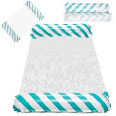 Felfújható strandmatrac függőágy vízi nyugágy karosszék úszómedencéhez kék   Felfújható strandmatrac függőágy vízi nyugágy karosszék úszómedencéhez kék