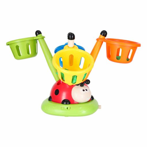 Ügyességi játék gyerekeknek, ugrókötél, kilövő, célba dobás, katicabogár 4 az 1-ben