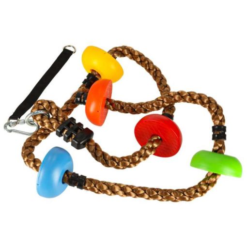 Mászókötél hinta mászókötél csomós platformokkal 200cm