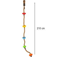 Mászókötél hinta mászókötél csomós platformokkal 200cm
