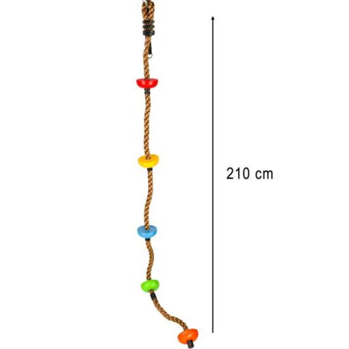 Mászókötél hinta mászókötél csomós platformokkal 200cm