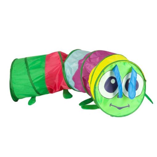 Gyermek kerti alagút sátor önszerelő pályával otthoni kertbe, nagy összecsukható hernyó