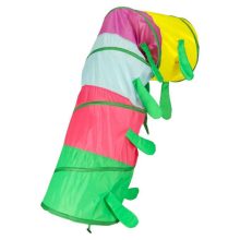 Gyermek kerti alagút sátor önszerelő pályával otthoni kertbe, nagy összecsukható hernyó