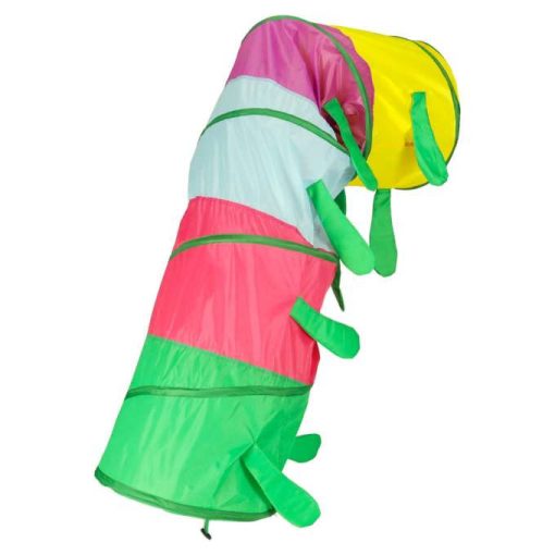 Gyermek kerti alagút sátor önszerelő pályával otthoni kertbe, nagy összecsukható hernyó