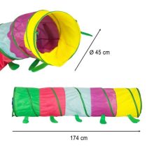 Gyermek kerti alagút sátor önszerelő pályával otthoni kertbe, nagy összecsukható hernyó