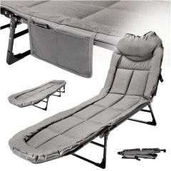 LUARO kempingágy, összecsukható, nyugágy, kemping, ponty, üzleti, hordozható, könnyű, 190x63x30cm   LUARO kempingágy, összecsukható, nyugágy, kemping, ponty, üzleti, hordozható, könnyű, 190x63x30cm