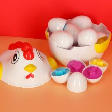 Oktató kirakó válogató, párosítja a tojás formáit 12 db-os tyúk