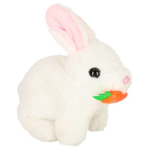 Répás plüssnyuszi sétál, mozgatja a füleit