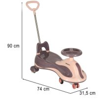 LED gravitációs roller Swing FIX S2 lila fogantyúval, max. 100kg