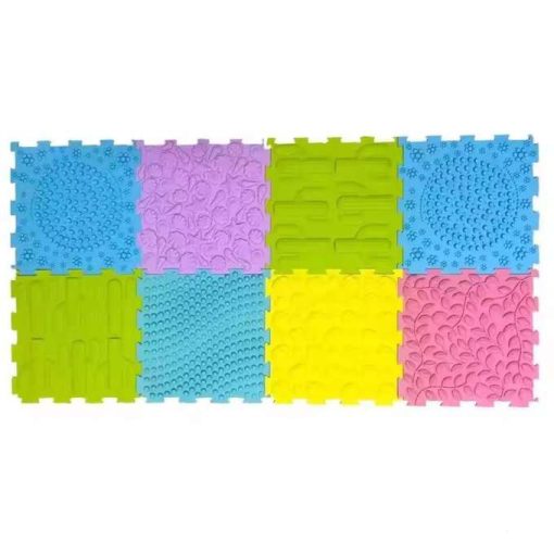 Szenzoros Montessori Puzzle Matrac Talpmasszázshoz 8 Darabos