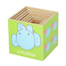 Fa oktatótorony alakválogató, számolás tanuláshoz, 71 cm, XXL