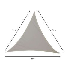 LUARO kerti terasz árnyékoló vitorla vízálló 3x3x3m háromszög szürke