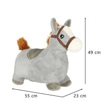 UGRÁLÓ LÓ FELFÚJHATÓ SZŐR szürke SZÍNŰ UGRÁLÓ