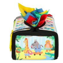 Válogató doboz papírzsebkendőkkel, szenzoros Montessori szőnyeg 2 az 1-ben