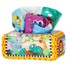 Válogató papírzsebkendő doboz szenzoros Montessori plüss számok betűk