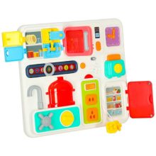 Szenzoros manipulációs tábla Montessori konyhai óra fény hang