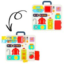 Szenzoros manipulációs tábla Montessori konyhai óra fény hang