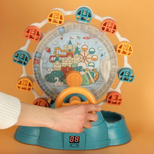 Óriáskerék körhinta kormánykerékkel, golyófogó labdákkal