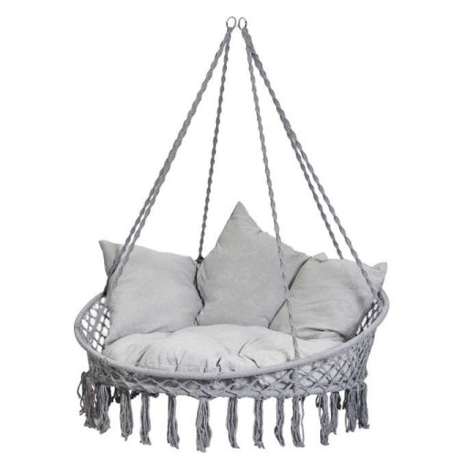 Gólyafészek hinta kerti háttámlával 120x140x140 XXL szürke