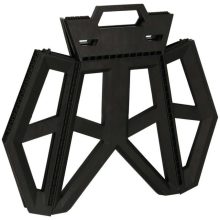 Összecsukható kempingszék, hordozható, 40 cm, fekete