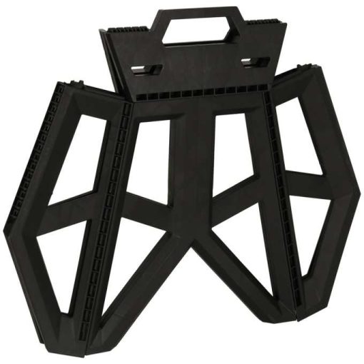 Összecsukható kempingszék, hordozható, 40 cm, fekete