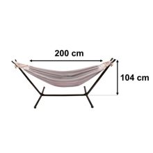 Függőágy keretes kerti hintakerettel, függőágyállvánnyal, nagy, erős + takaró 200cm 100kg