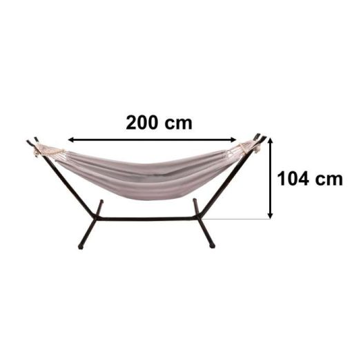 Függőágy keretes kerti hintakerettel, függőágyállvánnyal, nagy, erős + takaró 200cm 100kg