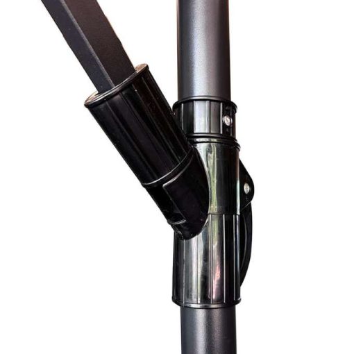 Nagy összecsukható kerti napernyő karral 290 cm fekete