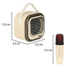 USB Bluetooth karaoke hangszóró, krém