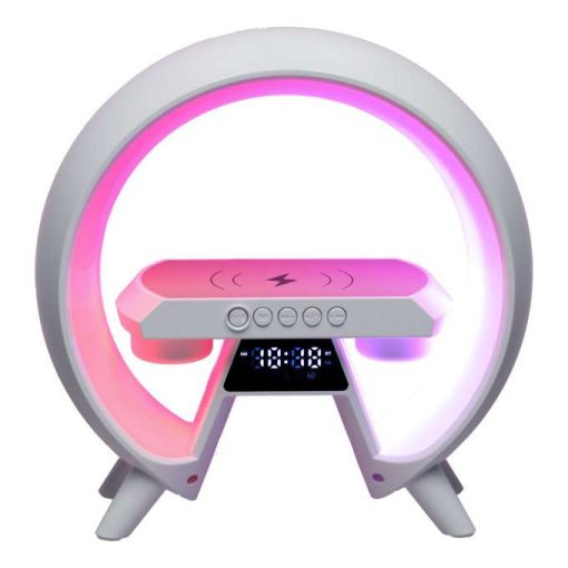 LED éjszakai fény játékra RGB hangszóró induktív töltő rádiós ébresztőóra