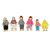 Babák babaház családnak 6 db.