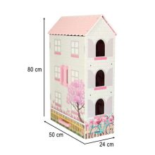 Fa babaház Lulilo Papilio rózsaszín 80cm