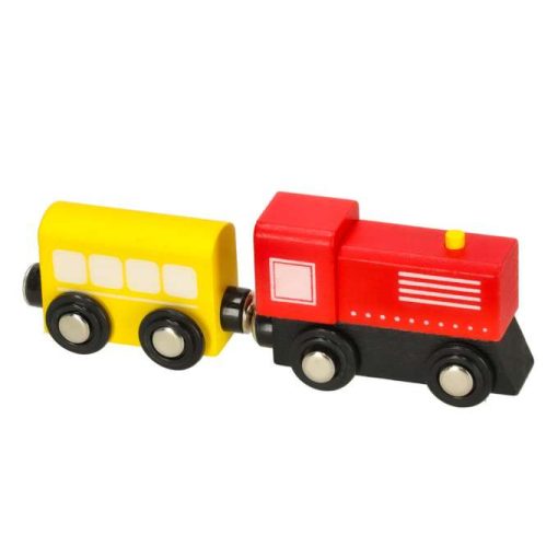 Fa vasút, vonat, mozdony, állomás, 50 elem