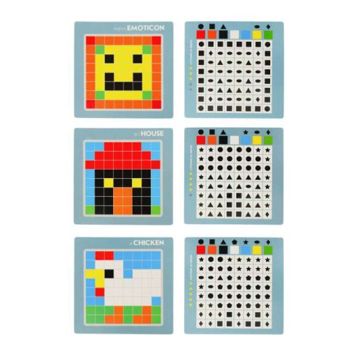 Kreatív logikai puzzle, kockák, mozaik puzzle, 175 darab