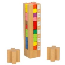 Színes Montessori oktatási fa puzzle blokkok