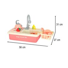 Gyermek mosogató XXL rózsaszín kiegészítőkkel