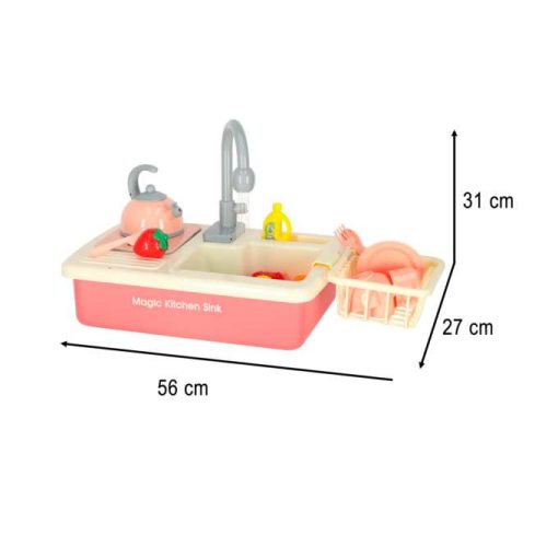 Gyermek mosogató XXL rózsaszín kiegészítőkkel