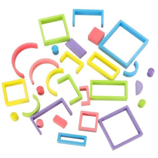 Fa kockák szivárvány oktatási puzzle