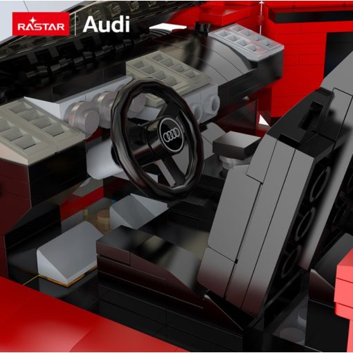Rastar 93800 autó AUDI R8 Spyder 1:14 építő blokkok 1440 db 33cm