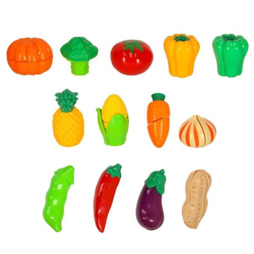 Zöldségek, gyümölcsök, ételvágó tépőzáras kiegészítők