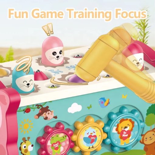 szenzoros játék babáknak 8 az 1-ben, rózsaszín 