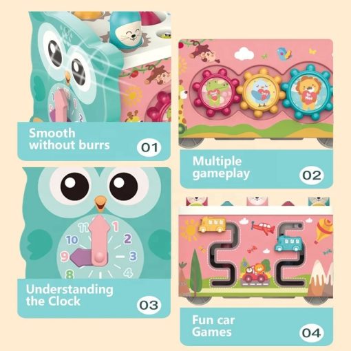 szenzoros játék babáknak 8 az 1-ben, rózsaszín 