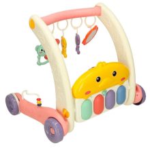 Bibi-inn 2 az 1-ben rózsaszín oktatószőnyeg járókerettel és zongorával