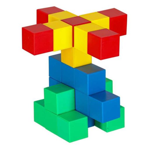 Kocka mágneses blokkok, kocka, kockafigurák, mágnes, 32 db